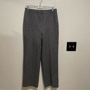 NWOT Marconi Women’s Wool Blend Grey & White Pinstriped Trousers 10p
